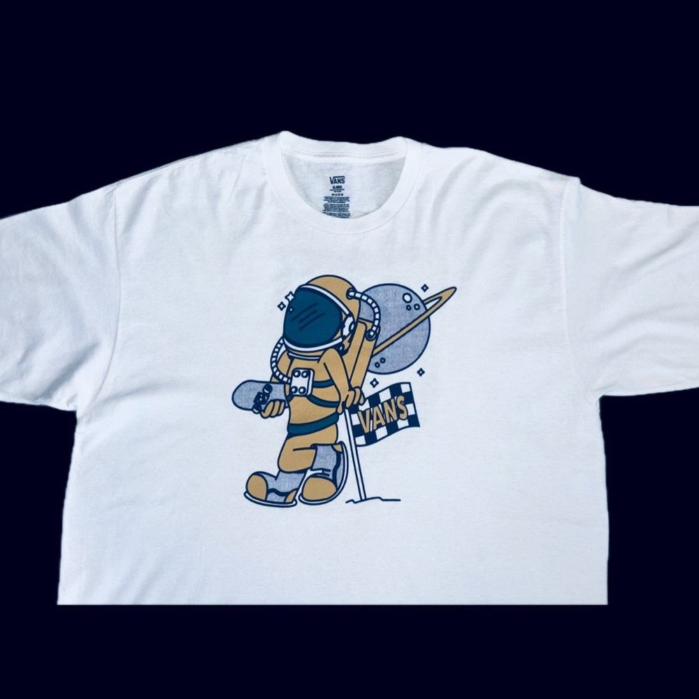 VANS “Off The Wall" White Astronaut Skateboard Graphic T Shirt | Size: XL |NWOT*
